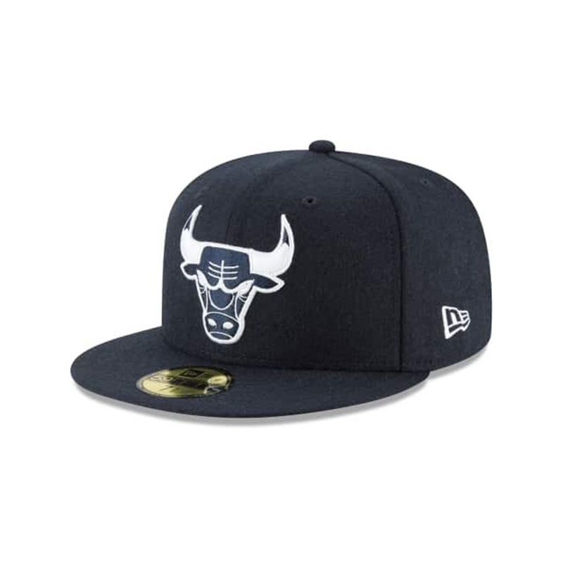 NBA Chicago Bulls 59Fifty Fitted (VIQ6582) - Blue New Era Caps